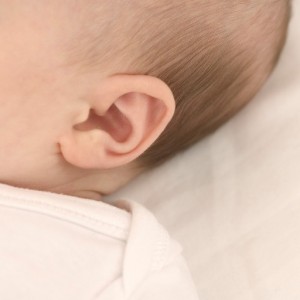 closeup of baby's ear