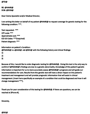 Letter of Medical Necessity General Template