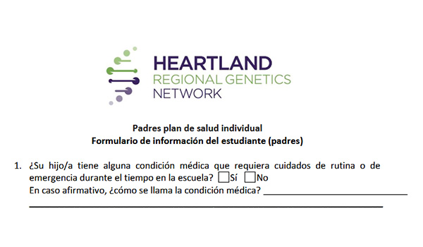 Formularios de planes de atención médica individual (IHP) para padres y estudiantes
